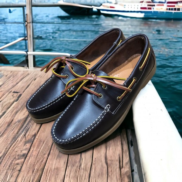 Chaussure bateau Orland 1421 cuir marron