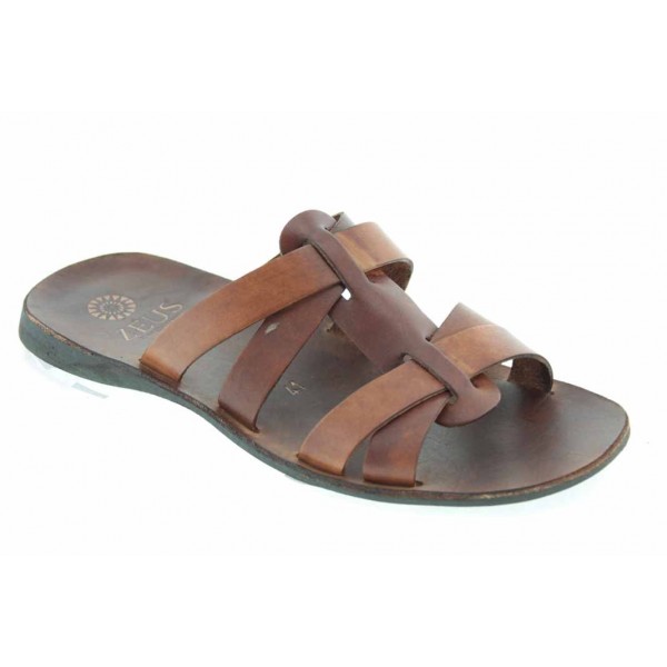 Sandals Zeus 1273 brown leather