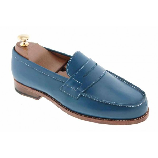 Moccasin Center 51 2906 Dan gipsy blue leather